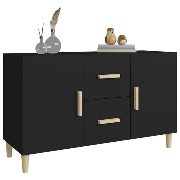 vidaXL skænk 100x36x60 cm konstrueret træ sort