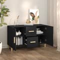 Miniatyrbillede 6 af 9: vidaXL skænk 100x36x60 cm konstrueret træ sort