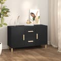 Miniatyrbillede 9 af 9: vidaXL skænk 100x36x60 cm konstrueret træ sort
