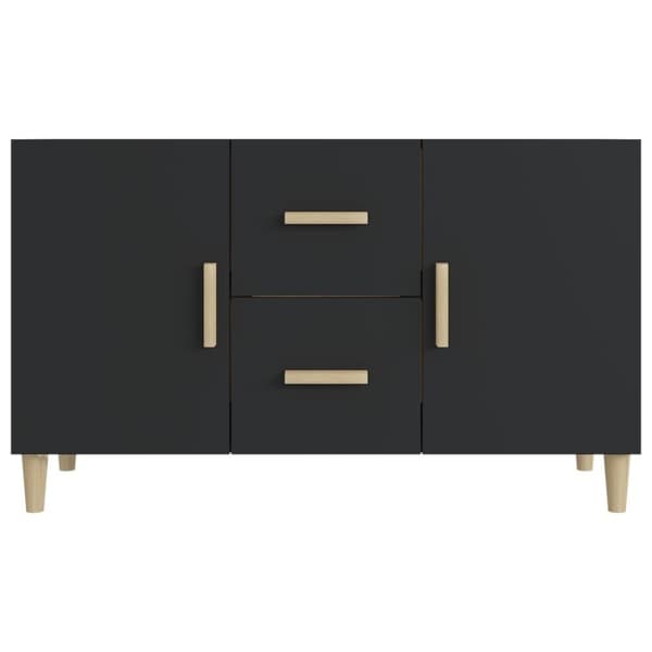 vidaXL skænk 100x36x60 cm konstrueret træ sort