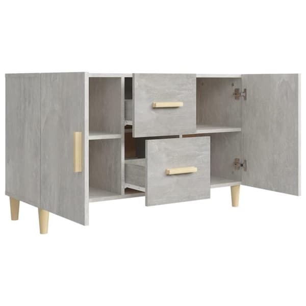 vidaXL skænk 100x36x60 cm konstrueret træ betongrå