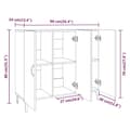 Pikkukuva 7 / 10: vidaXL Senkki musta 90x34x80 cm tekninen puu