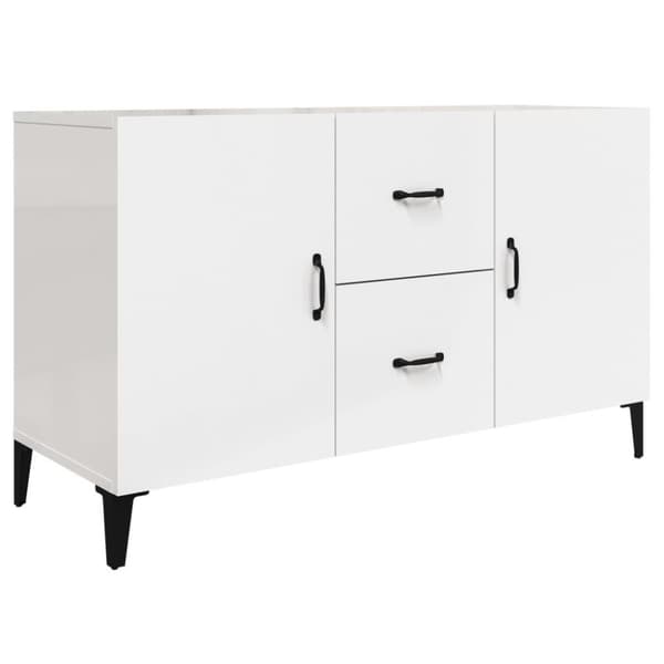 vidaXL skænk 100x36x60 cm konstrueret træ hvid højglans