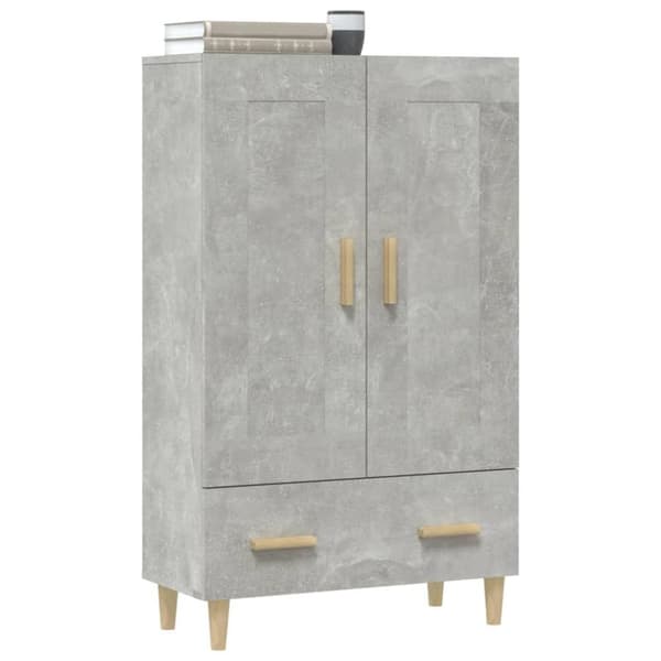 vidaXL skab 70x31x115 cm konstrueret træ betongrå