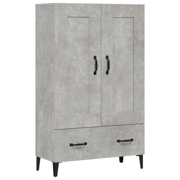 vidaXL Kaappi betoninharmaa 70x31x115 cm tekninen puu
