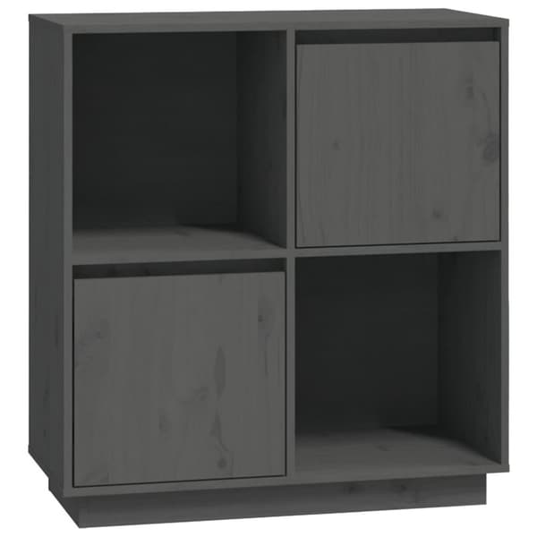 vidaXL Senkki harmaa 74x35x80 cm täysi mänty