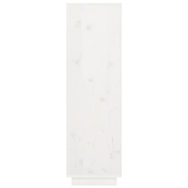 vidaXL højskab 38x35x117 cm massivt fyrretræ hvid