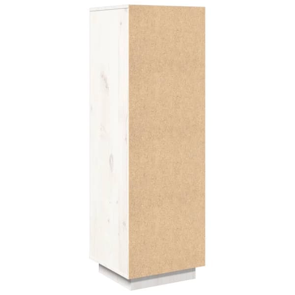 vidaXL højskab 38x35x117 cm massivt fyrretræ hvid