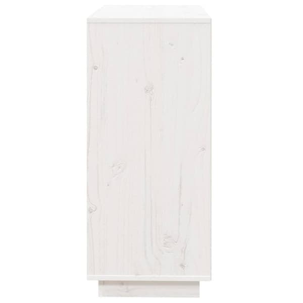 vidaXL skænk74x35x80 cm massivt fyrretræ hvid