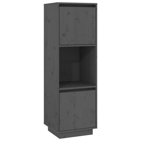 vidaXL skænk 38x35x117 cm massivt fyrretræ grå