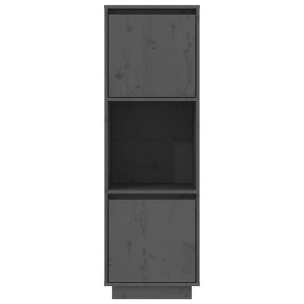 vidaXL skænk 38x35x117 cm massivt fyrretræ grå