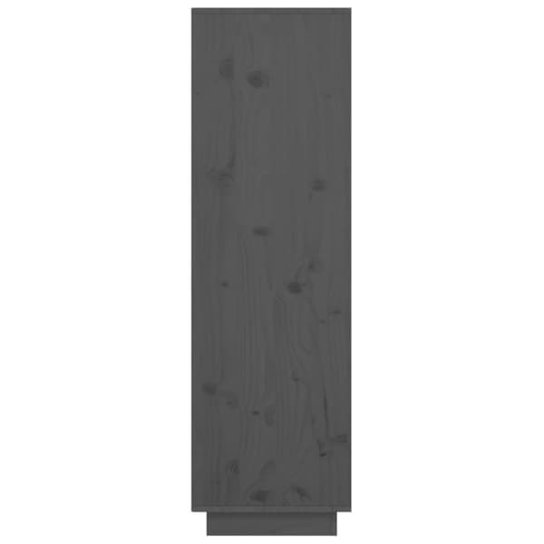 vidaXL skænk 38x35x117 cm massivt fyrretræ grå