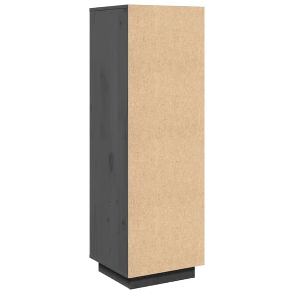 vidaXL skænk 38x35x117 cm massivt fyrretræ grå
