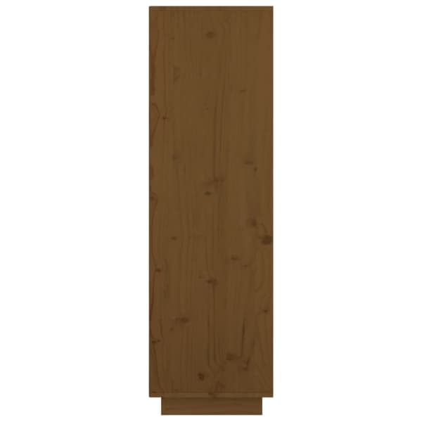vidaXL højskab 74x35x117 cm massivt fyrretræ gyldenbrun