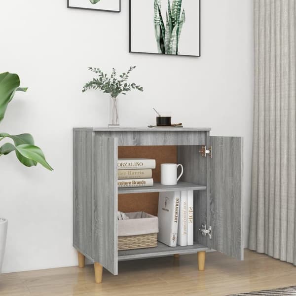 vidaXL skænk 60x35x70 cm konstrueret træ grå sonoma-eg