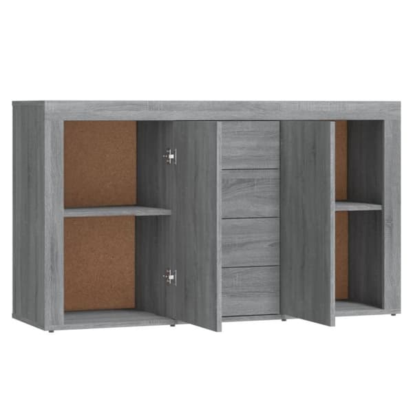 vidaXL skænk 120x36x69 cm konstrueret træ grå sonoma-eg
