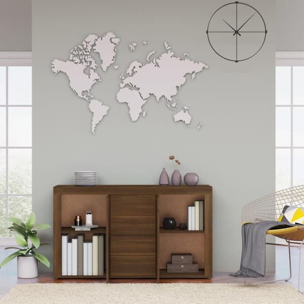 vidaXL skænk 120x36x69 cm konstrueret træ brun egetræsfarve
