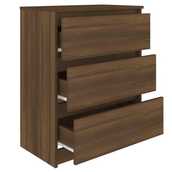 vidaXL skænk 60x35x76 cm konstrueret træ brun egetræsfarve