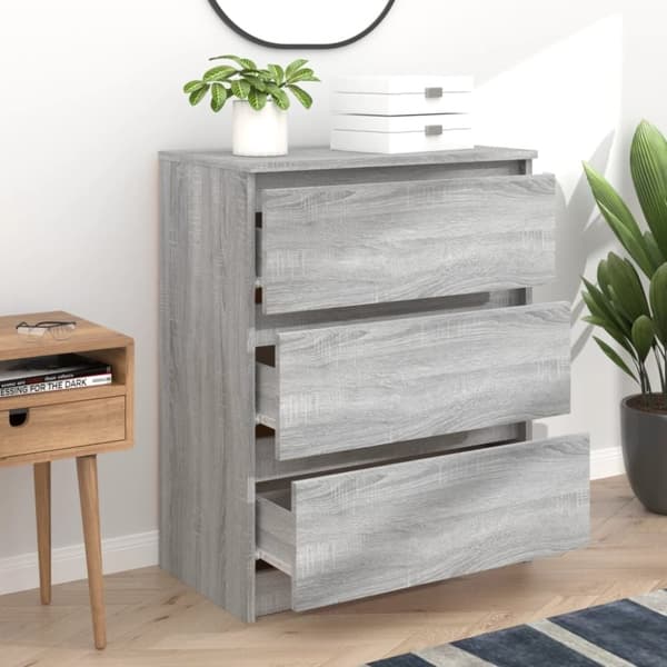vidaXL Senkki harmaa Sonoma 60x35x76 cm tekninen puu