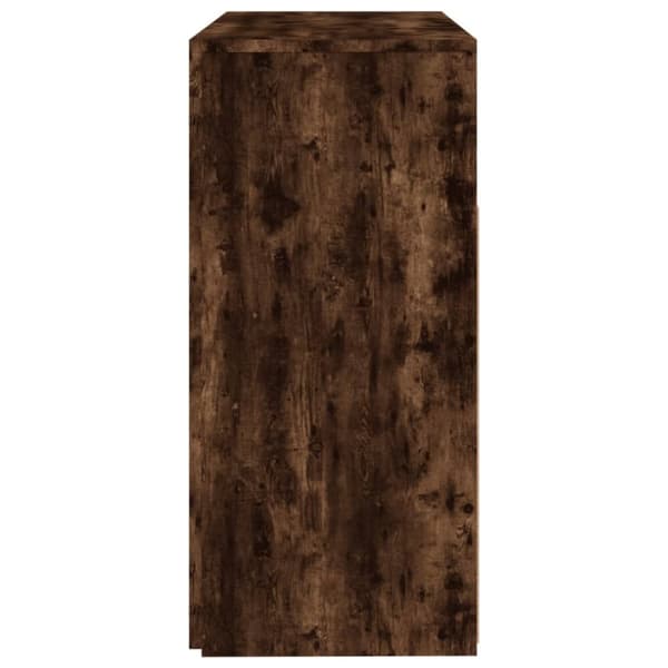 vidaXL skænk med LED-lys 80x35x75 cm røget eg