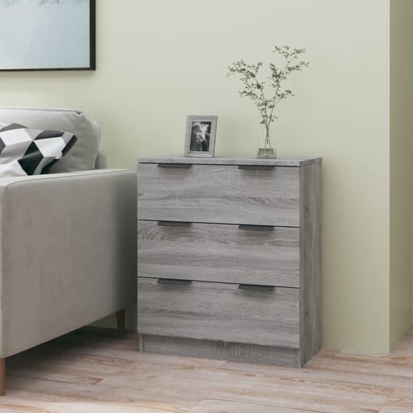 vidaXL skænk 60x30x70 cm konstrueret træ grå sonoma-eg