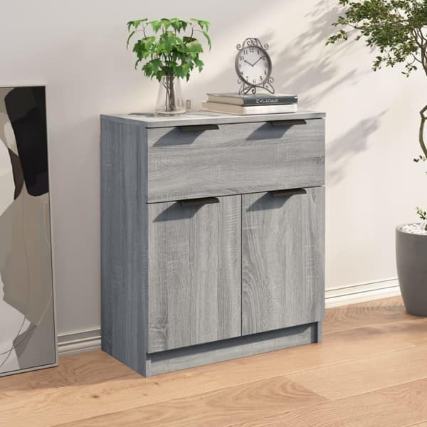 vidaXL skænk 60x30x70 cm konstrueret træ grå sonoma-eg
