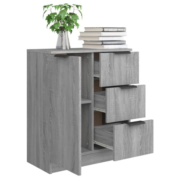 vidaXL skænk 60x30x70 cm konstrueret træ grå sonoma-eg