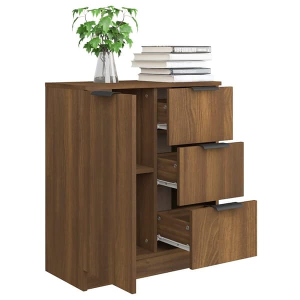 vidaXL Senkki ruskea tammi 60x30x70 cm tekninen puu