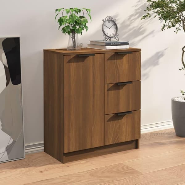 vidaXL Senkki ruskea tammi 60x30x70 cm tekninen puu