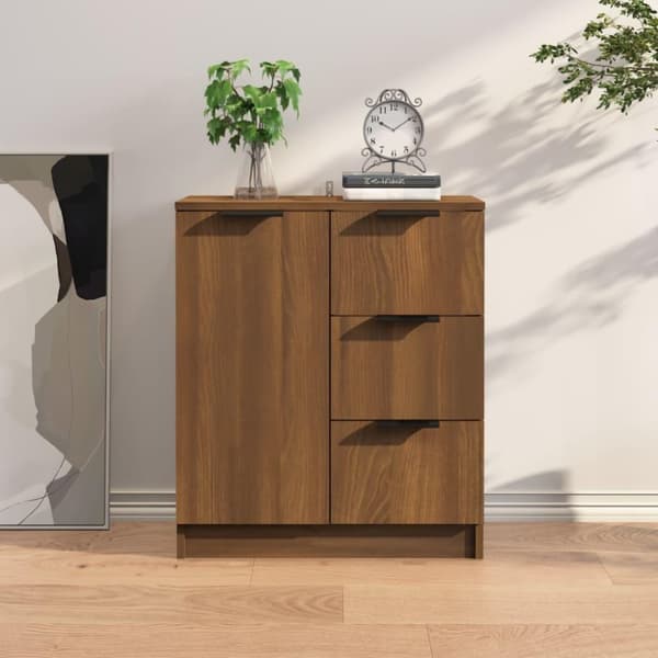 vidaXL Senkki ruskea tammi 60x30x70 cm tekninen puu