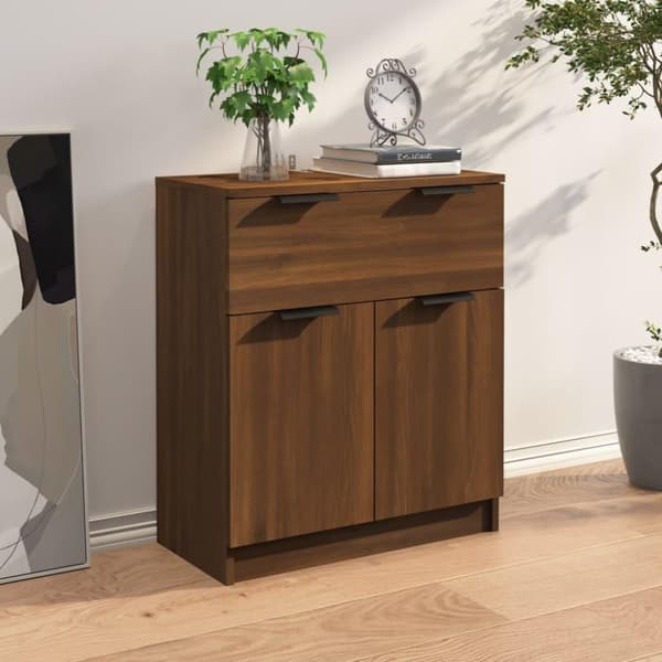 vidaXL skænk 60x30x70 cm konstrueret træ brun egetræsfarve