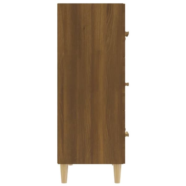 vidaXL skænk 70x34x90 cm konstrueret træ brun egetræsfarve