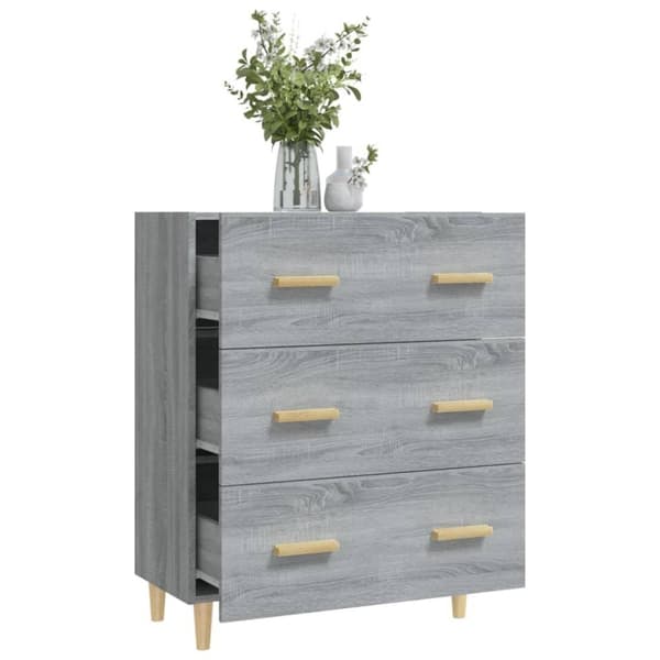 vidaXL Senkki harmaa Sonoma 70x34x90 cm tekninen puu