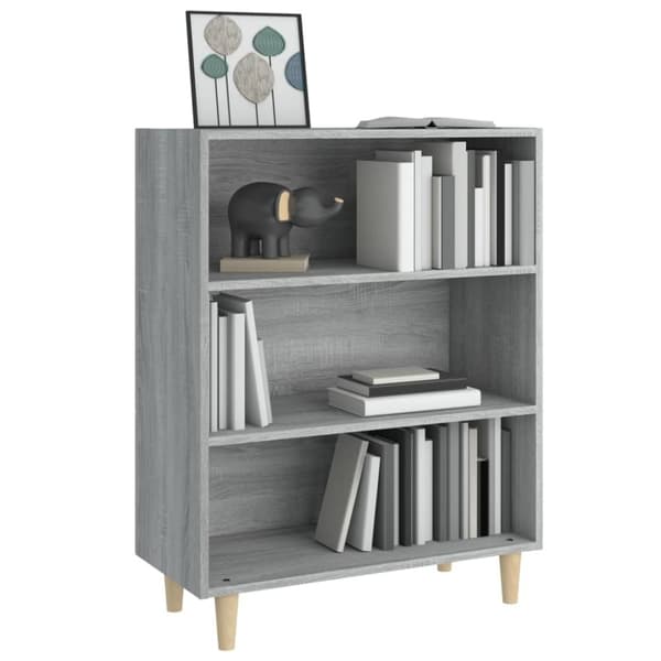 vidaXL skænk 69,5x32,5x90 cm konstrueret træ grå sonoma-eg