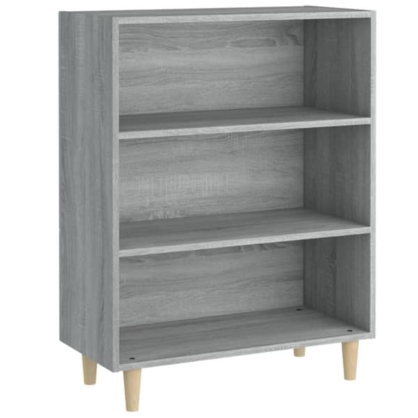vidaXL skænk 69,5x32,5x90 cm konstrueret træ grå sonoma-eg