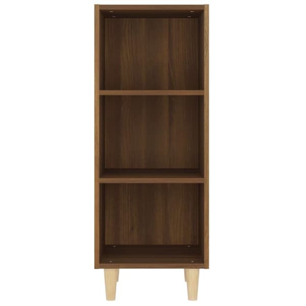 vidaXL skænk 34,5x32,5x90 cm konstrueret træ brun egetræsfarve