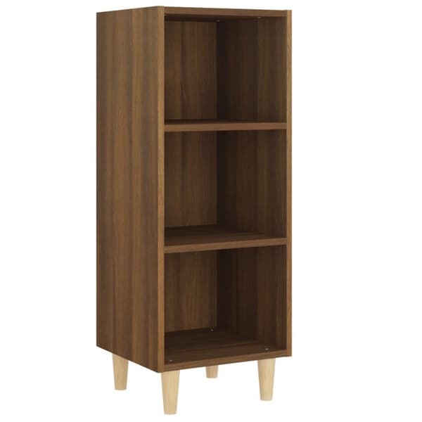 vidaXL skænk 34,5x32,5x90 cm konstrueret træ brun egetræsfarve