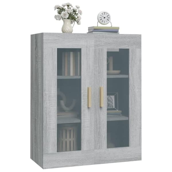vidaXL vægskab 69,5x34x90 cm grå sonoma-eg