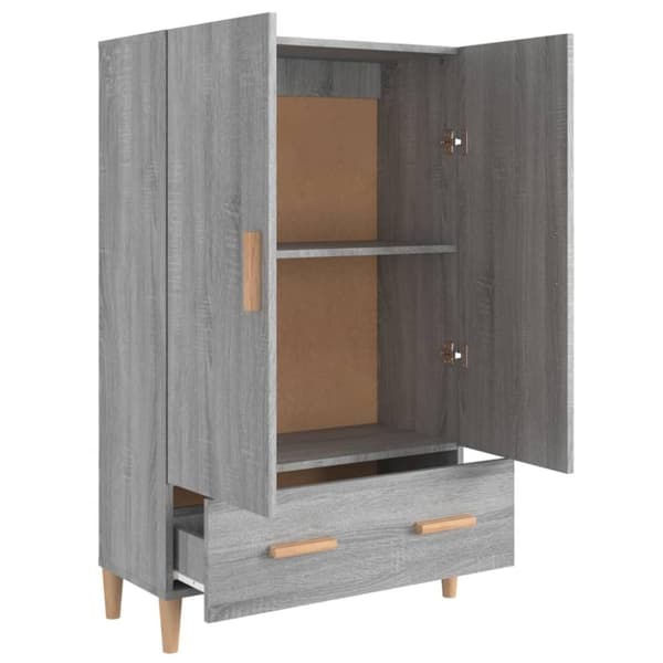 vidaXL skænk 70x31x115 cm konstrueret træ grå sonoma-eg