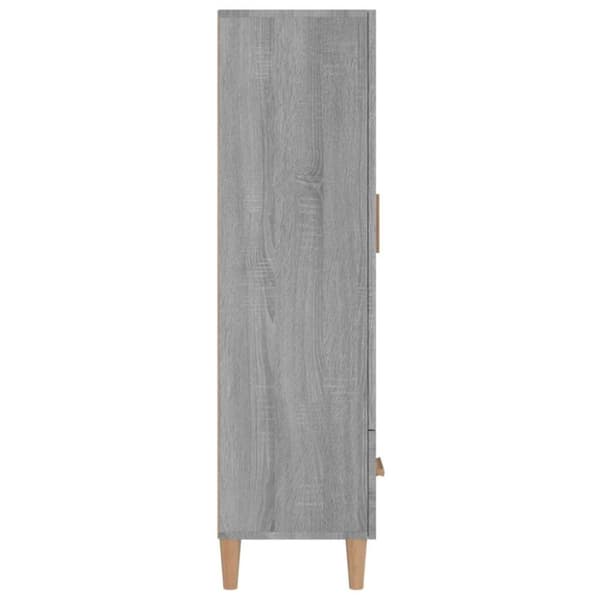 vidaXL skænk 70x31x115 cm konstrueret træ grå sonoma-eg