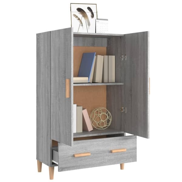 vidaXL skænk 70x31x115 cm konstrueret træ grå sonoma-eg