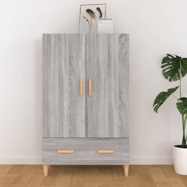 vidaXL skænk 70x31x115 cm konstrueret træ grå sonoma-eg