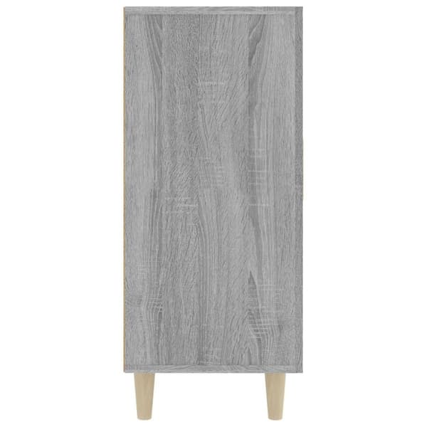 vidaXL skab 90x34x80 cm konstrueret træ grå sonoma-eg