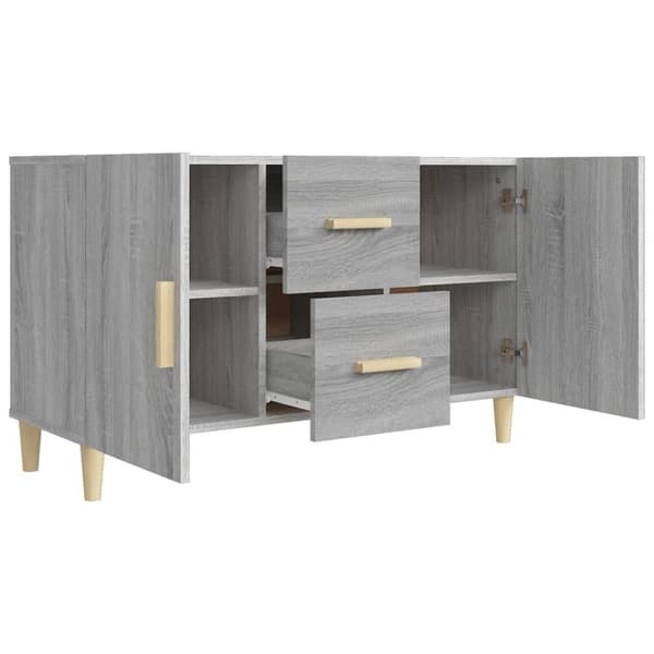 vidaXL skænk 100x36x60 cm konstrueret træ grå sonoma-eg