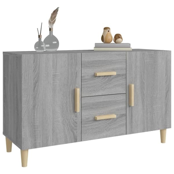 vidaXL skænk 100x36x60 cm konstrueret træ grå sonoma-eg
