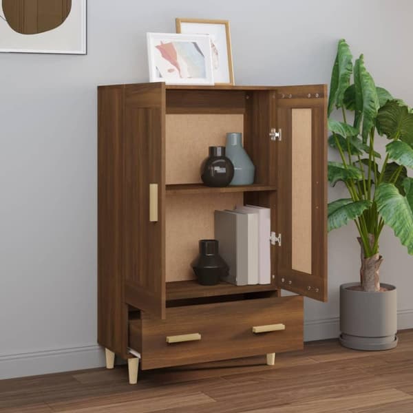 vidaXL skab 70x31x115 cm konstrueret træ brun egetræsfarve