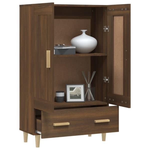 vidaXL skab 70x31x115 cm konstrueret træ brun egetræsfarve