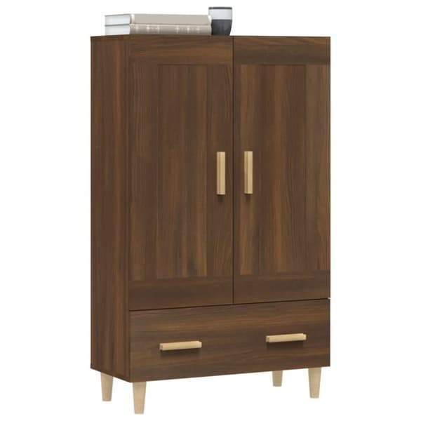 vidaXL skab 70x31x115 cm konstrueret træ brun egetræsfarve