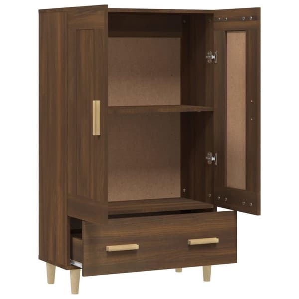 vidaXL skab 70x31x115 cm konstrueret træ brun egetræsfarve