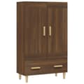 Miniatyrbillede 1 af 11: vidaXL skab 70x31x115 cm konstrueret træ brun egetræsfarve